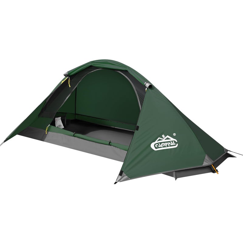 camppal 1 Person Tent for Camping Hiking Mountain Hunting Backpacking Tents 4 Season Resistance to Windproof Rainproof and Waterproof - Image 1